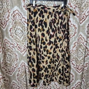 New choice animal print wrap skirt